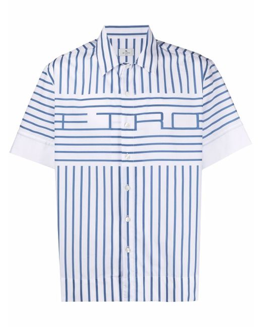 Etro cotton logo-stripe shirt
