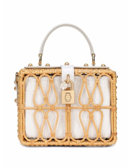Dolce & Gabbana Dolce Box wicker tote bag
