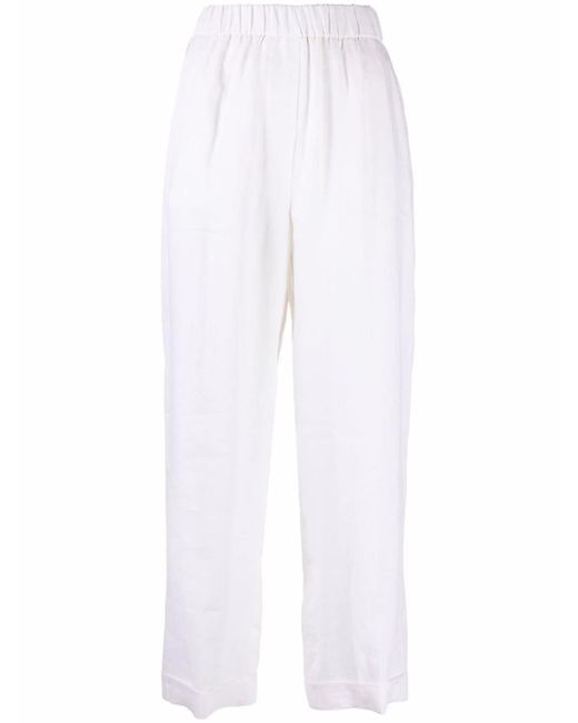 Peserico high-waisted cropped trousers