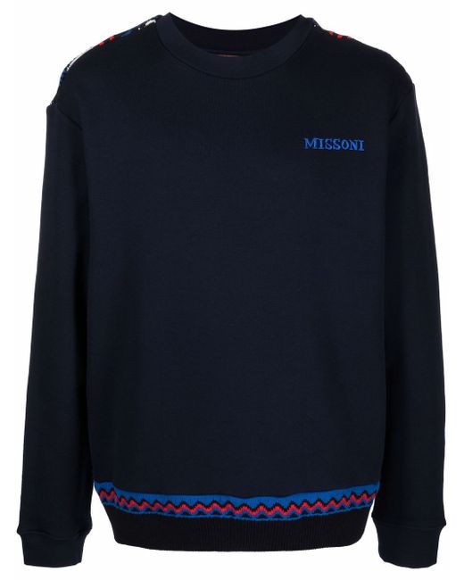 Missoni zig-zag detail logo sweatshirt