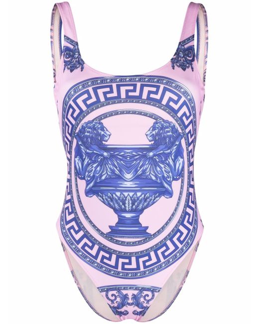 Versace Greek Key-print swimsuit