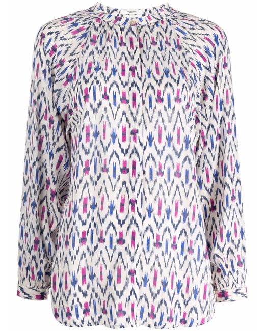 Isabel Marant geometric long-sleeve blouse