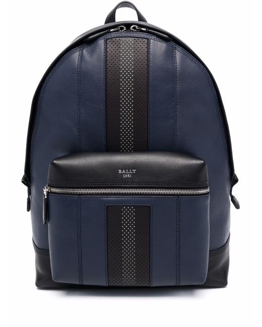 Bally panelled leather backpack