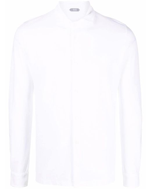 Zanone long-sleeved cotton shirt