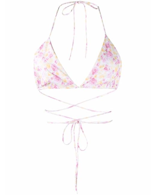 Magda Butrym floral-print bikini top