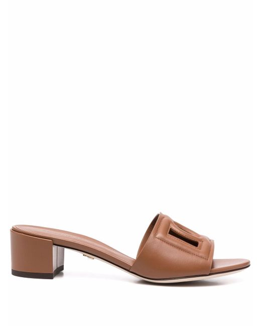 Dolce & Gabbana logo-patch open-toe sandals