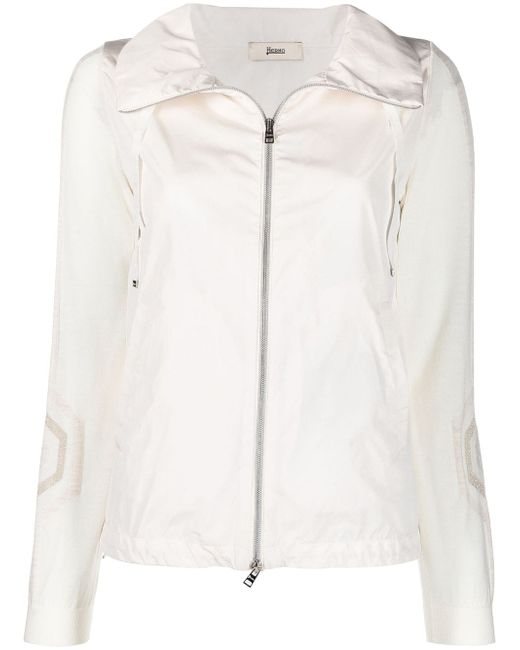 Herno long-sleeve zip-fastening jacket