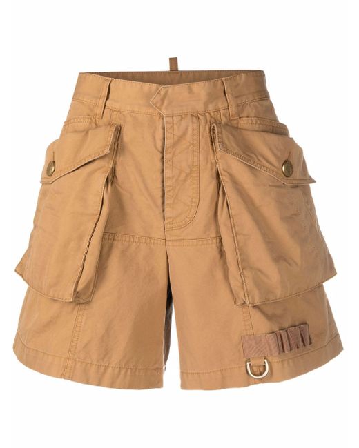 Dsquared2 high-waisted cotton shorts