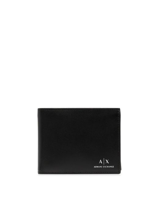 Armani Exchange logo-print bifold wallet