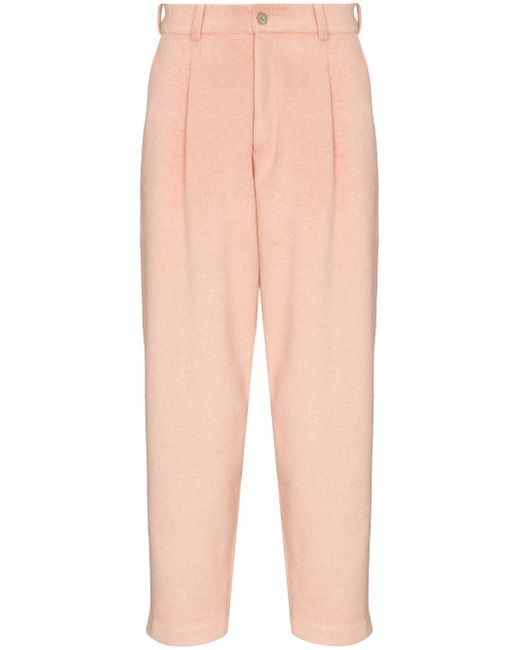 Late Checkout high-waisted tapered trousers