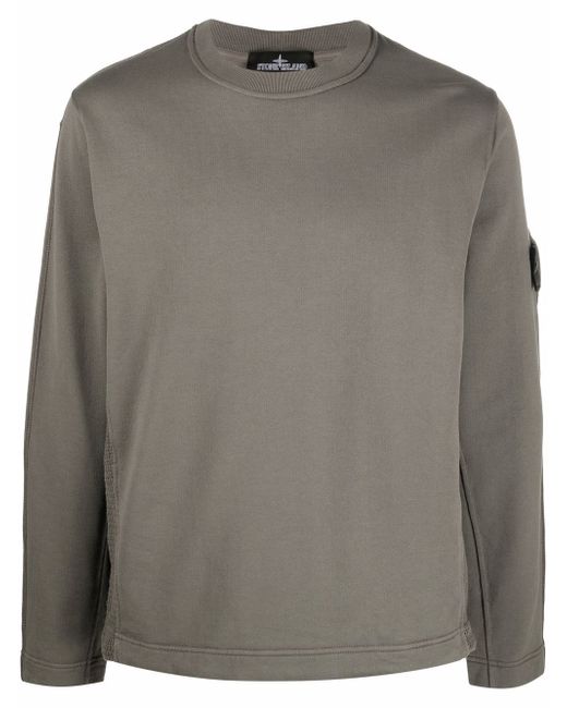 Stone Island Shadow Project logo-patch sleeve jumper