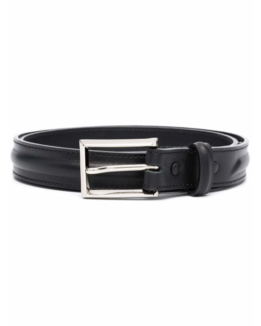 AMI Alexandre Mattiussi rectangle-buckle leather belt