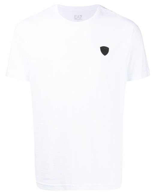 Ea7 logo-patch cotton T-shirt