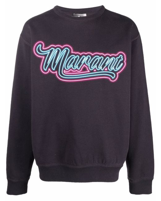 Isabel Marant Etoile neon logo-print sweatshirt