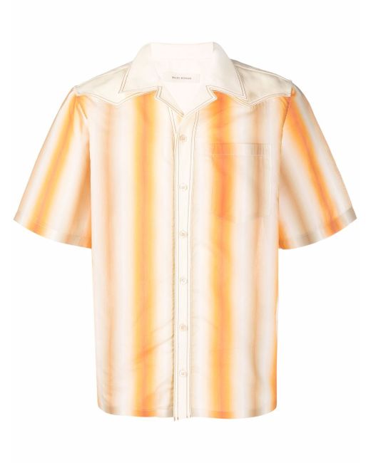 Wales Bonner stripe-print short-sleeved shirt