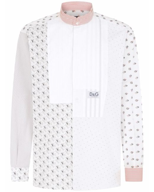 Dolce & Gabbana patchwork-detailing shirt