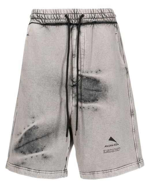 Mauna Kea stonewashed logo-print shorts