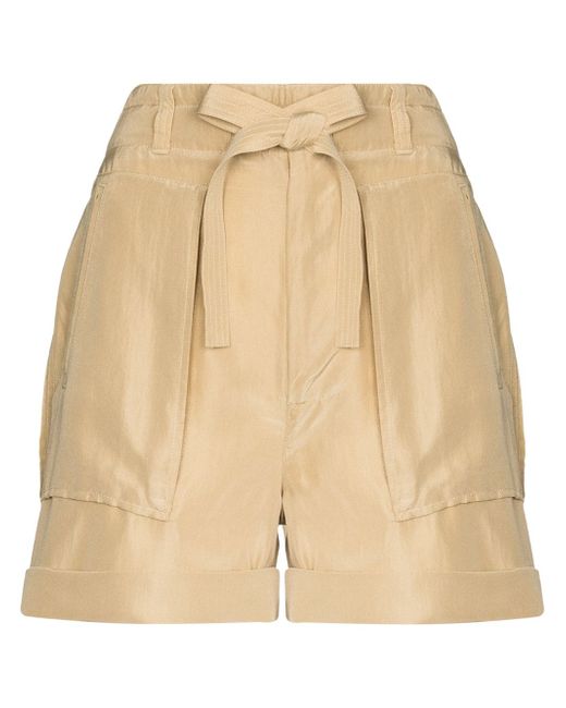 Polo Ralph Lauren paperbag-waist silk shorts