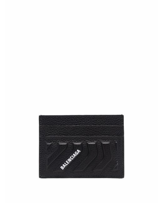 Balenciaga embossed leather cardholder