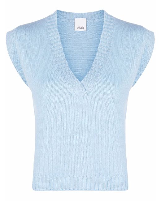 Allude sleeveless knitted jumper