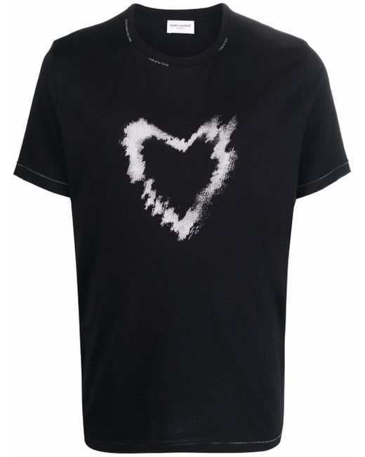 Saint Laurent heart-print T-shirt