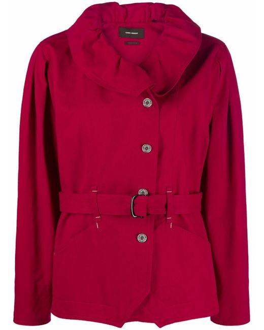 Isabel Marant Dipazo belted wide-collar jacket
