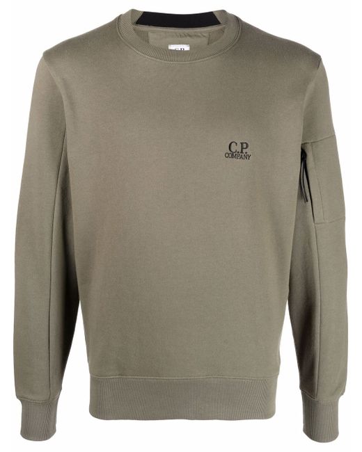 CP Company logo-print crew neck sweatshirt