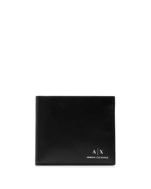 Armani Exchange logo-print bifold wallet