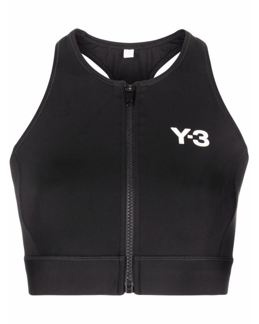 Y-3 logo detail bra top
