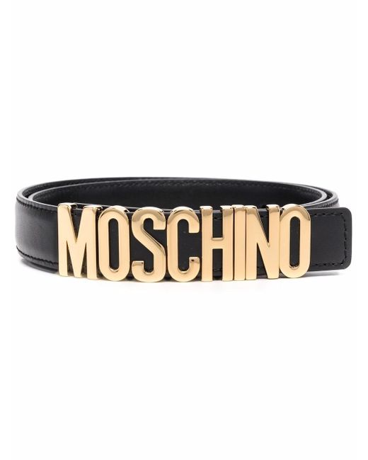 Moschino logo-buckle belt