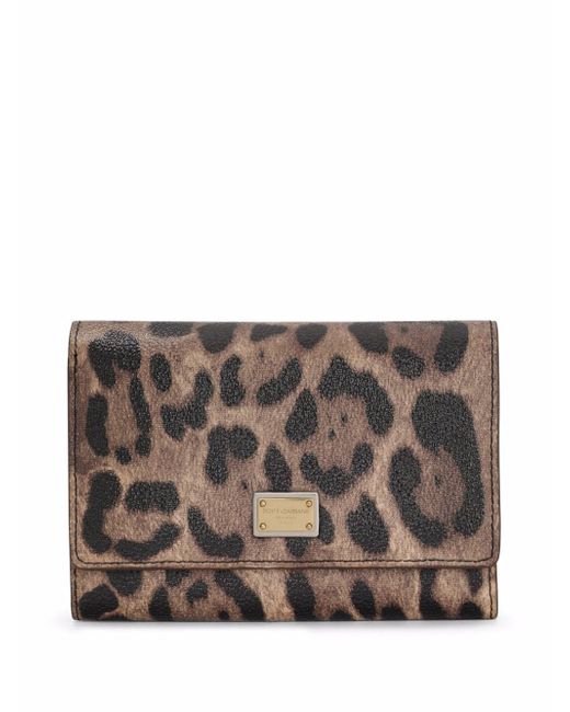 Dolce & Gabbana leopard-print crespo bifold wallet