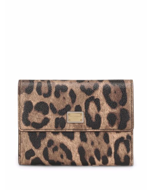 Dolce & Gabbana leopard-print tri-fold wallet