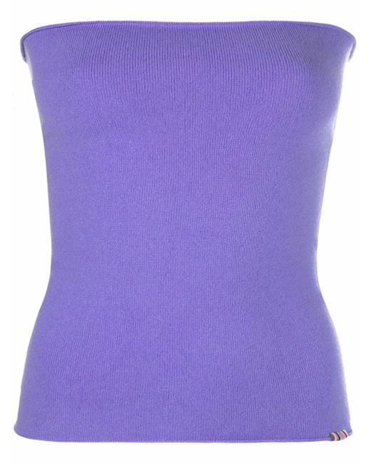 Extreme Cashmere strapless knitted top
