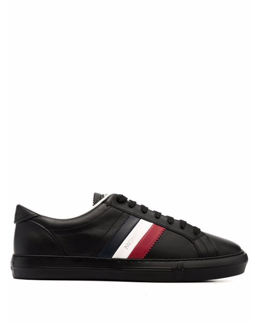 Moncler logo-print leather sneakers