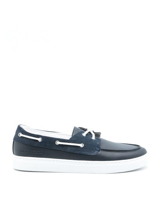 Armani Exchange almond-toe lace-up loafers