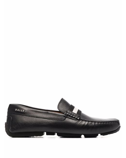Bally crossover-strap detail loafers