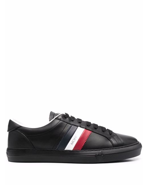 Moncler logo-print leather sneakers