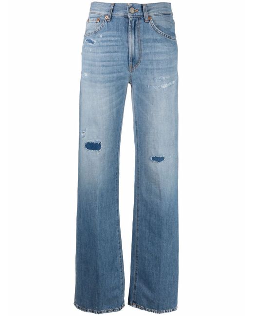 Dondup distressed wide-leg jeans