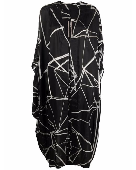 Rick Owens geometric hooded coat