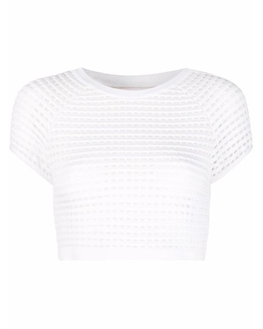 Genny open-knit cropped top