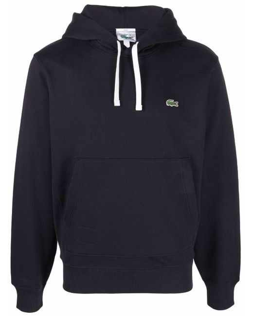 Lacoste logo-patch drawstring hoodie