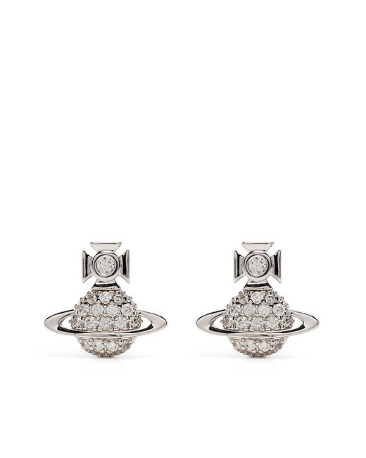 Vivienne Westwood crystal-embellished Orb stud earrings