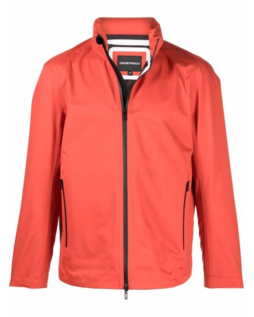 Emporio Armani zip-pocket hooded jacket