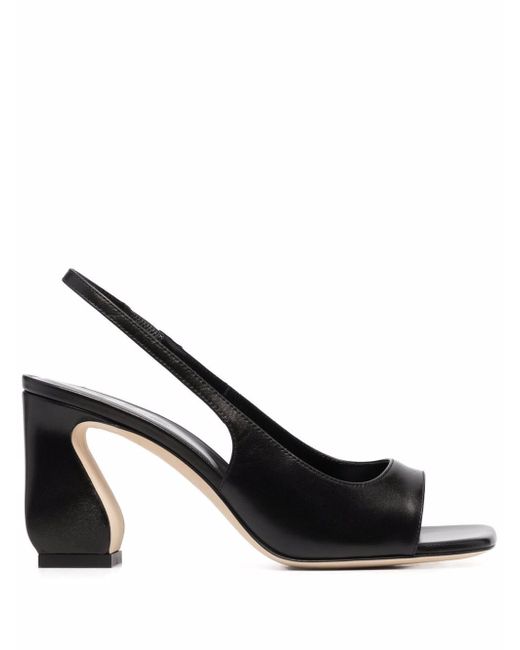 Si Rossi curved-heel sling-back shoes
