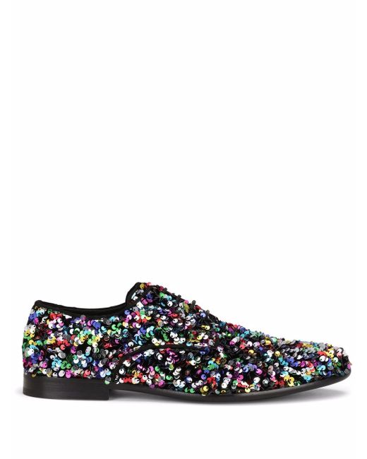 Dolce & Gabbana sequin-embellished lace-up shoes