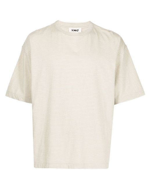 Ymc striped cotton T-shirt