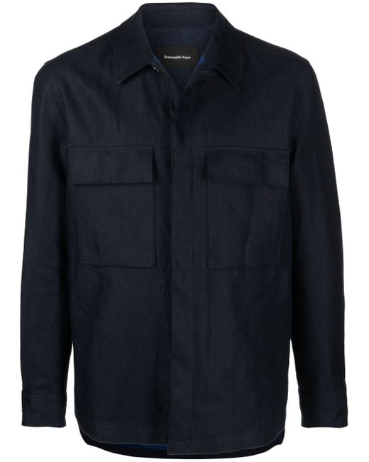 Ermenegildo Zegna pocket-detail linen shirt