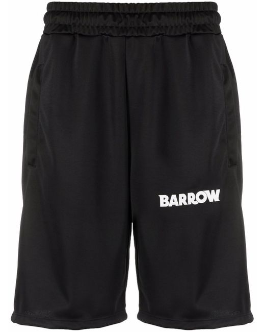 Barrow logo-print side-stripe shorts