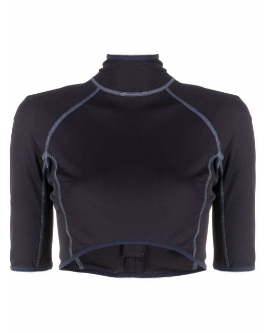 Jacquemus funnel-neck cropped top