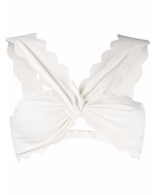 Marysia East River knot-detail bikini top